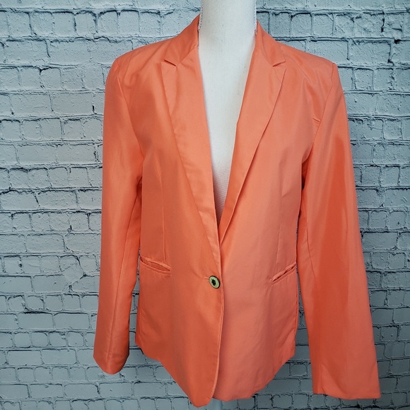 zara coral blazer